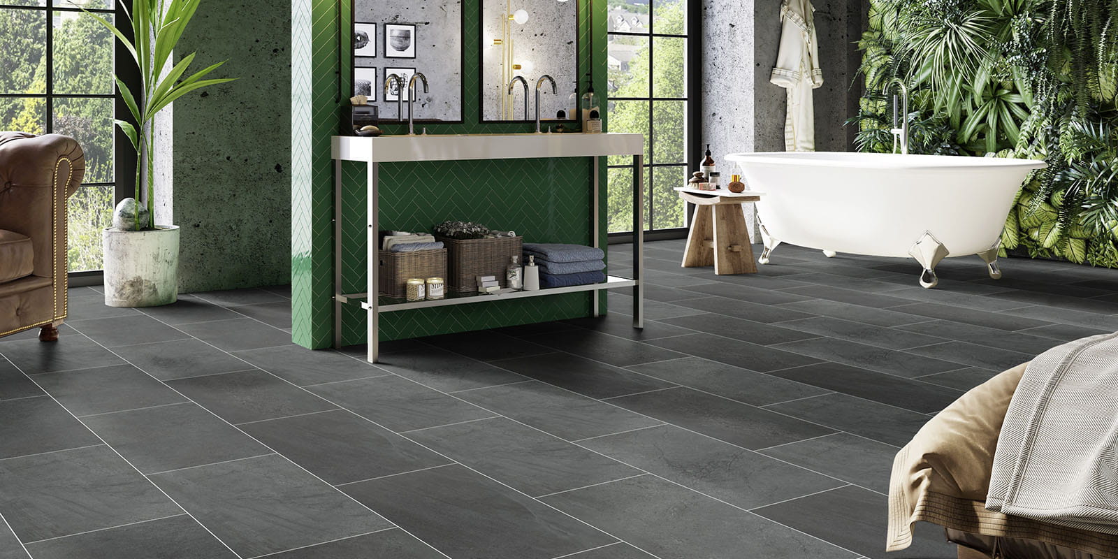 Invictus® Flooring - Groovy Granite - Lava - Wetroom