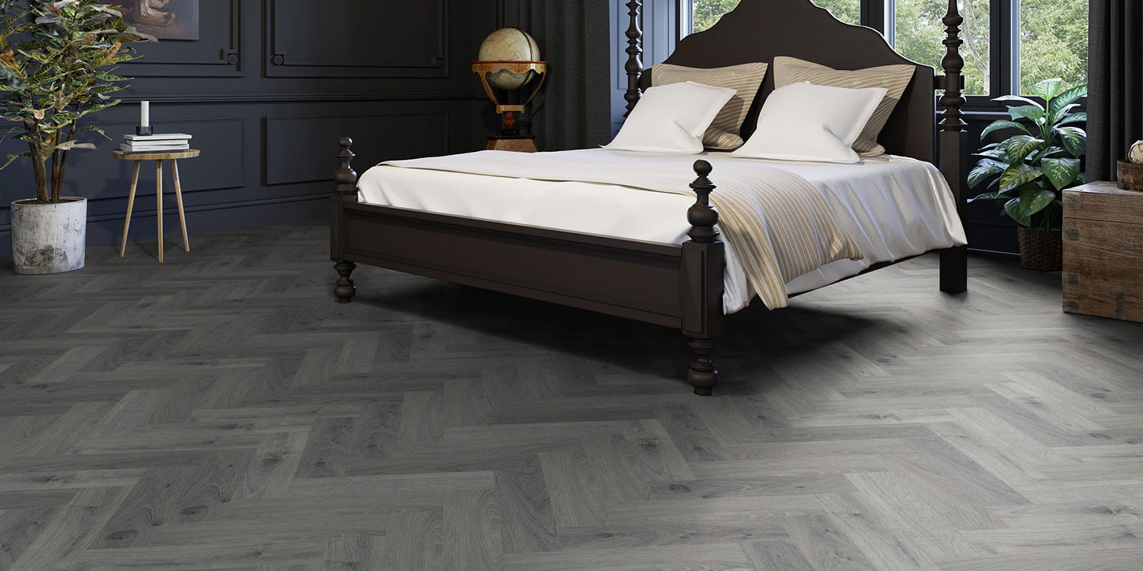 Invictus® sol vinyle de luxe - Highland Oak - Frosted - Bed