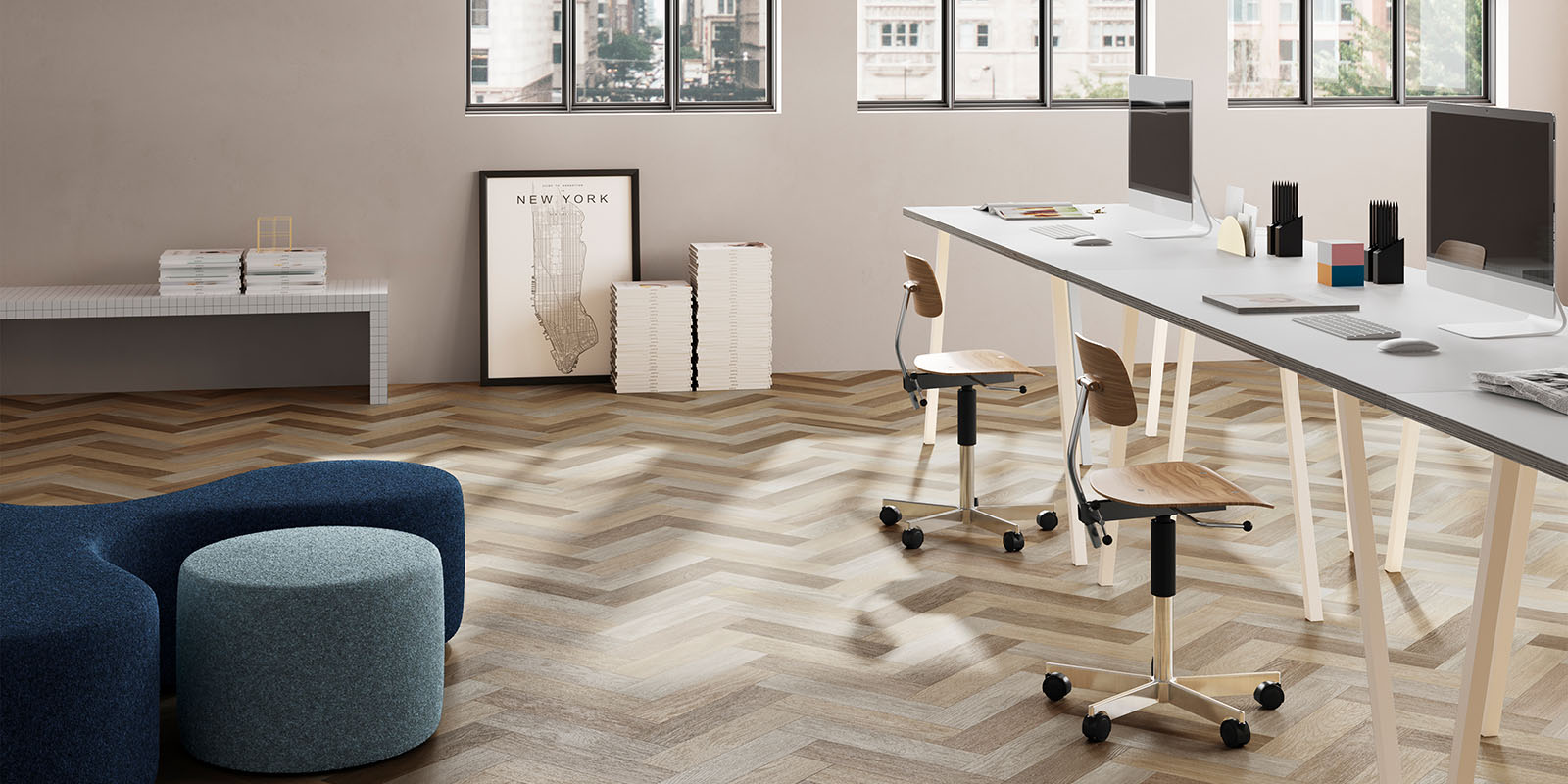 Home - New England Oak Parquet - Toffee - Office_02
