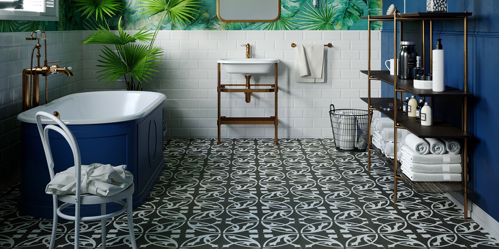 Startseite - Victorian Treasure - Charcoal - Wetroom